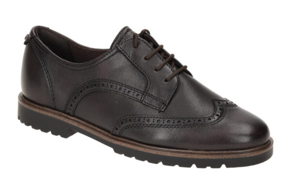 Tamaris Schuhe dunkelbraun Schn?rer Wingtip 1-23200-41