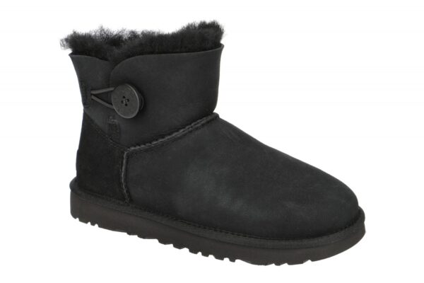 UGG MINI BAILEY BUTTON II 1016422 blk schwarz - Winterstiefel f?r Damen