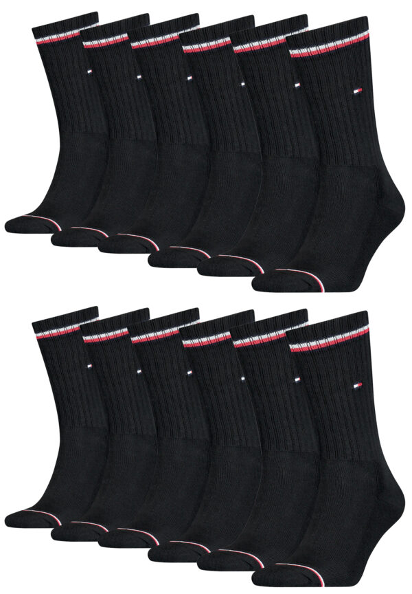 12 Paar TOMMY HILFIGER Herren ICONIC Socken Gr. 39 - 49 Tennis Socken