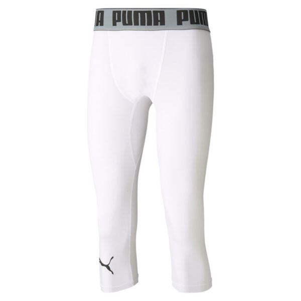 PUMA BBall Compression 3/4 Basketball Hose Herren Sport Hose 605079 Weiß