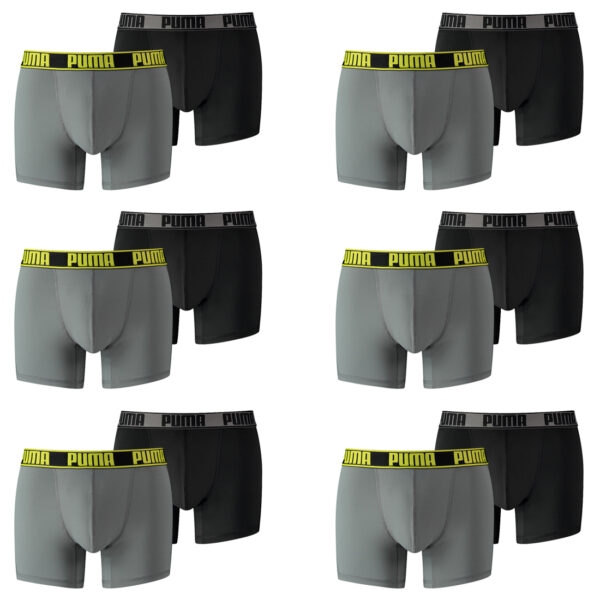 12 er Pack Puma Herren Active Boxer Shorts Unterwäsche Sport