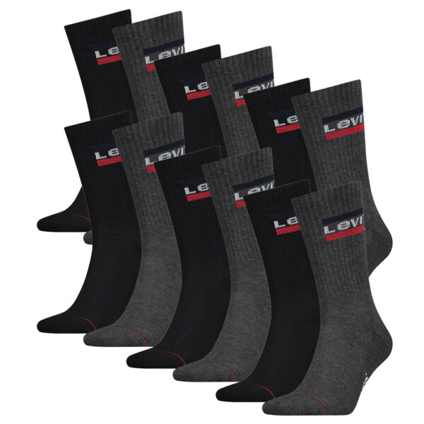 12 Paar Levis 144NDL Regular Cut SPR Unisex Socken Strümpfe 902012001