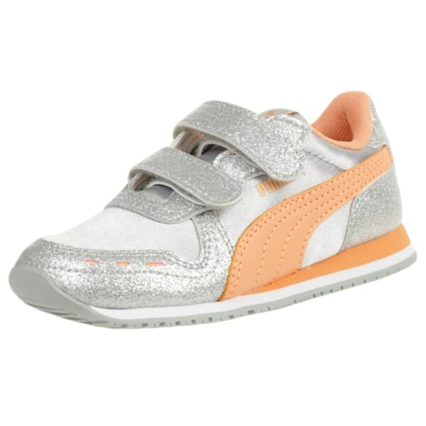 PUMA Cabana Racer Glitz V Inf Sneaker Schuhe Baby Mädchen silber 370986 04