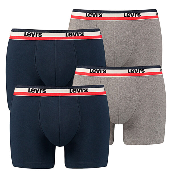 Levis Herren SPRTSWR LOGO BOXER BRIEF Boxershorts Unterwäsche Pants 4er Pack