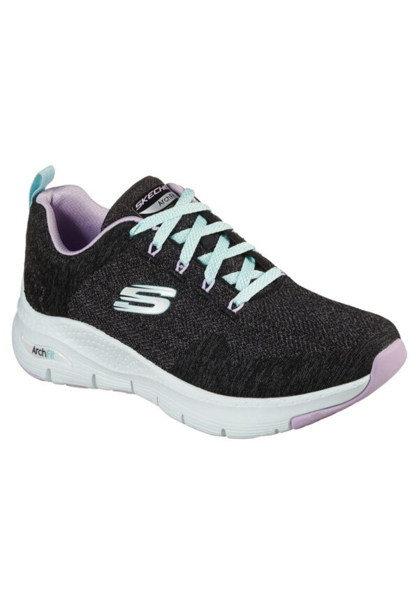 Skechers SPORT WOMENS ARCH FIT COMFY WAVE Sneakers Damen 149414/BKLV schwarz/lil...