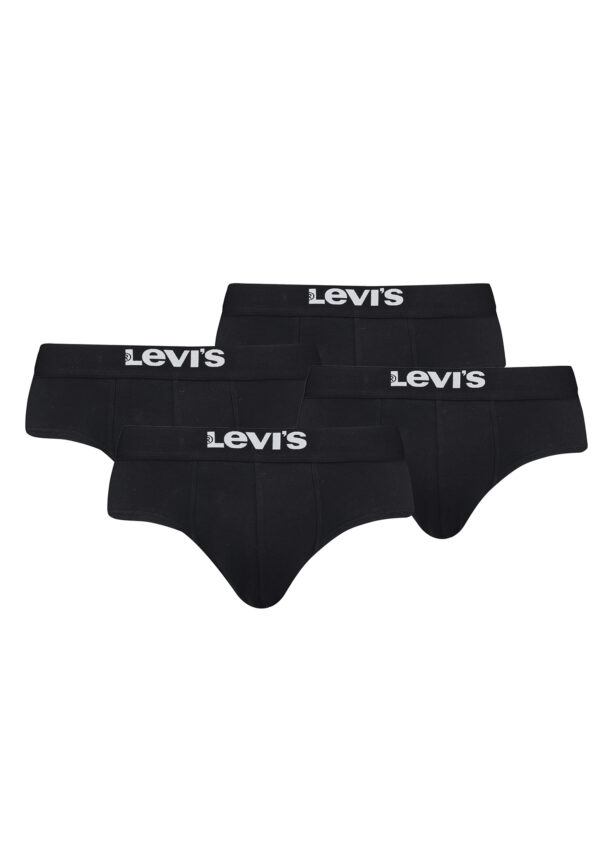 Levi's Solid Basic Herren Slips Unterwäsche aus Bio-Baumwolle im 4er Pack