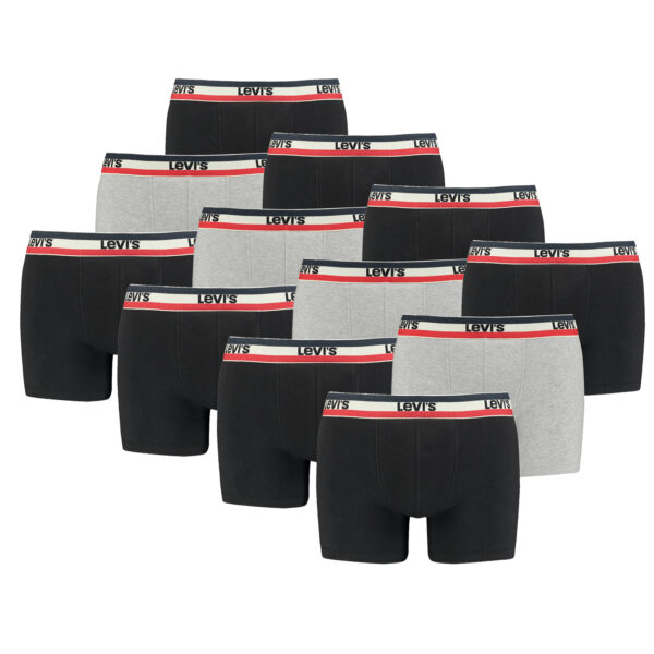 12er Pack Herren Levis SPRTSWR LOGO BOXER BRIEF Boxershorts Unterwäsche Pants