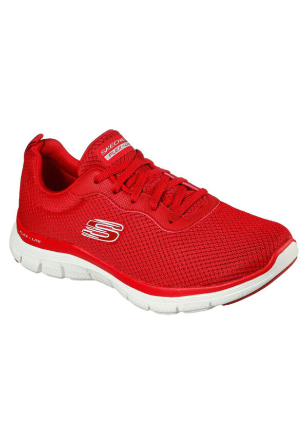 Skechers Damen FLEX APPEAL 4.0 Brilliant View Sneaker Turnschuhe 149303 rot