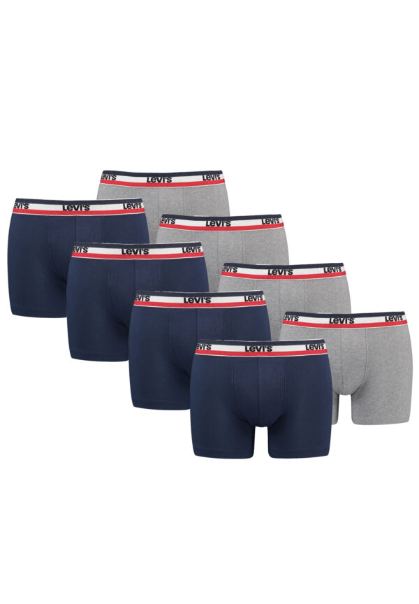 Levi's Sportswear Logo Herren Boxershorts Unterwäsche aus Bio-Baumwolle im 8er P...