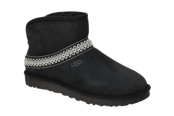 UGG CLASSIC MINI CRESCENT 1158262 BLK schwarz - Winterstiefel f?r Damen