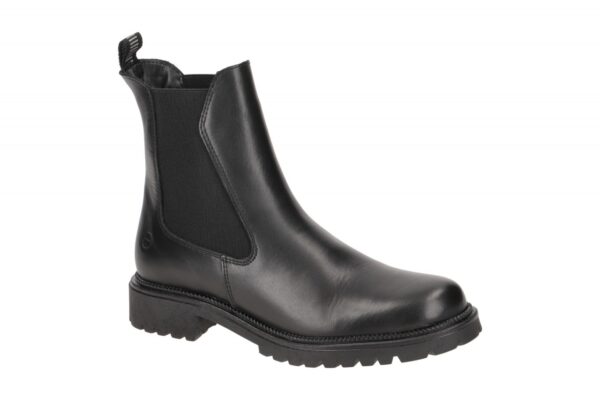 Tamaris Chelsea Boots Stiefeletten schwarz Leder 1-25421-41