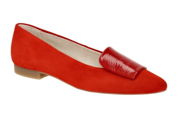 Paul Green 3792-09x rot - Ballerina - Halbschuhe - Slipper f?r Damen