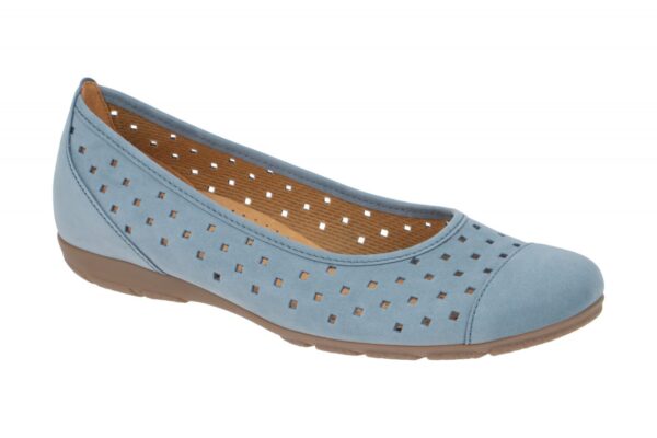 Gabor 44.169.10 hell-blau - Ballerina - Halbschuhe - Slipper f?r Damen