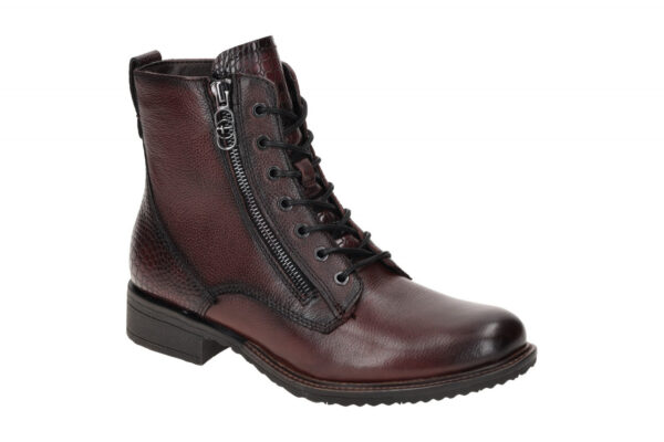 Tamaris Stiefel Schn?r Boots rot bordo 1-25211-43