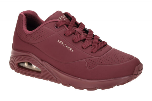 Skechers UNO 73690/PLUM bordo - sportliche Halbschuhe f?r Damen