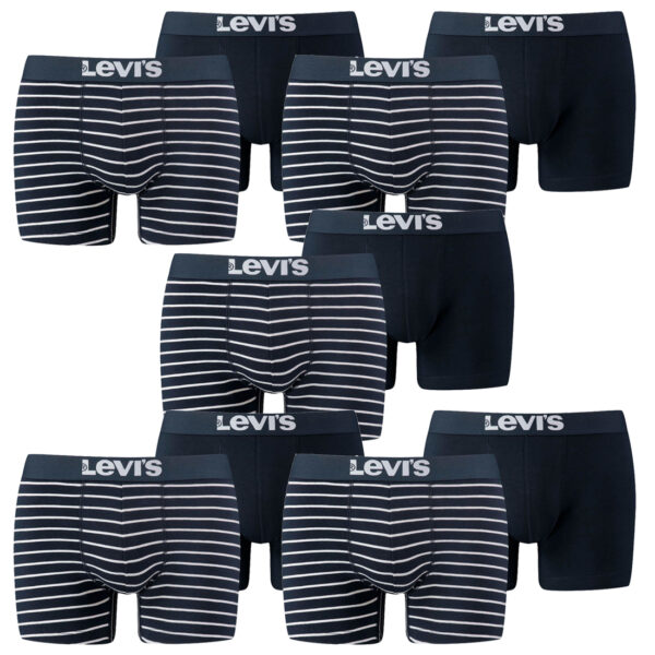 10er Pack Levis Men Vintage Stripe YD B Boxer Brief Boxershorts Unterhose Pant U...