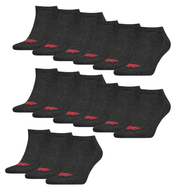 15 Paar Levis 168SF Low Cut Batwing Logo Unisex Socken Sneakersocken Strümpfe 90...