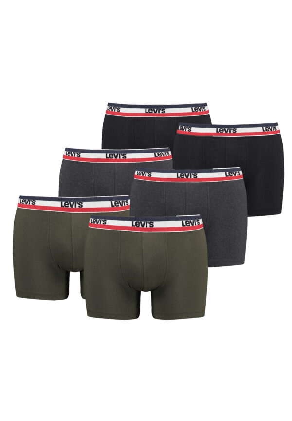 6er Pack Herren Levis SPRTSWR LOGO BOXER BRIEF Boxershorts Unterwäsche Pants