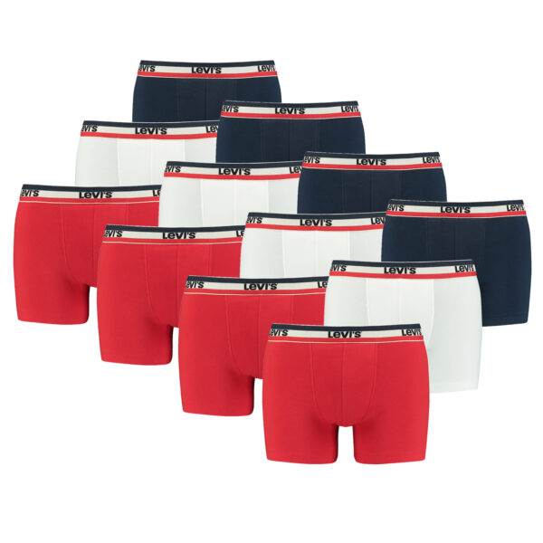 12er Pack Herren Levis SPRTSWR LOGO BOXER BRIEF Boxershorts Unterwäsche Pants