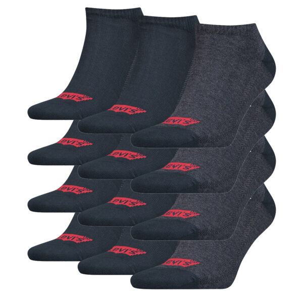 12 Paar Levis 168SF Low Cut Batwing Logo Unisex Socken Sneakersocken Strümpfe 90...