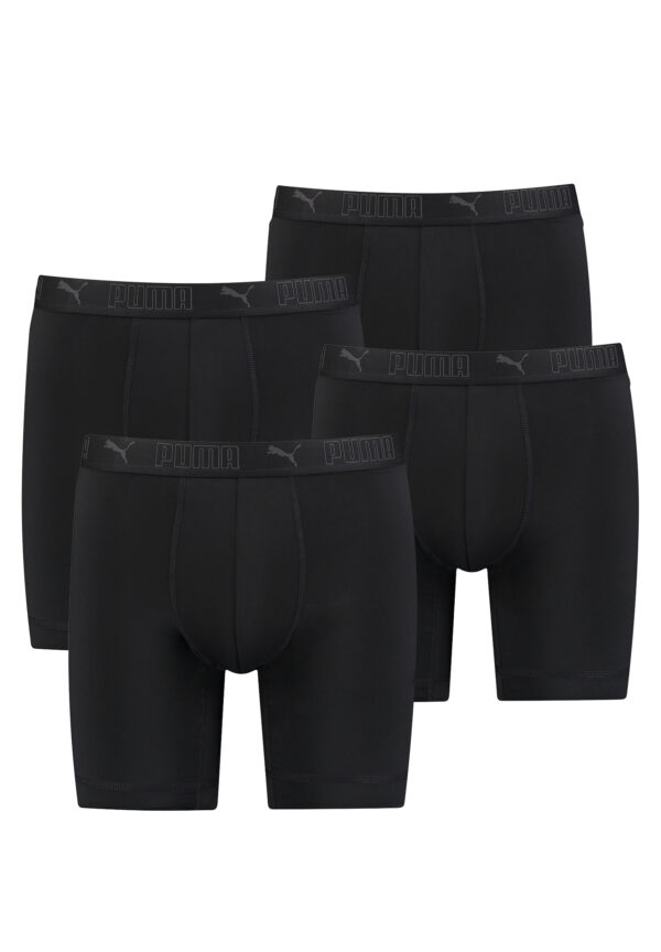 PUMA lange Boxershorts Herren 4er Pack Sport Mikrofaser + elastisch / Funktionsu...