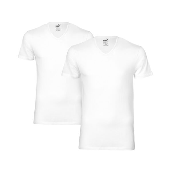 2 er Pack Puma Basic V Neck T-Shirt Men Herren Unterhemd V-Ausschnitt