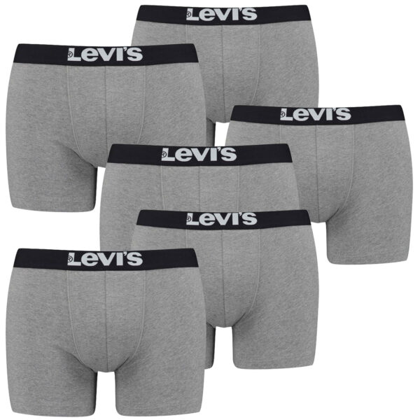 6er Pack Herren Levis Solid Basic Boxer Brief Boxershorts Unterwäsche Pants