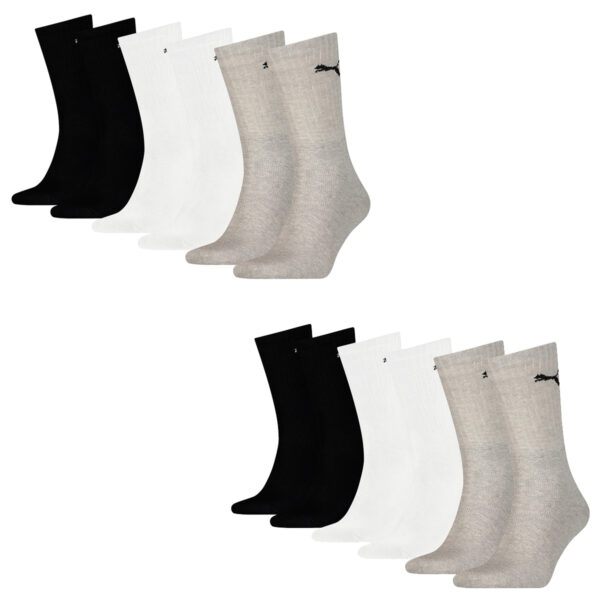 12 Paar Puma Socken Cush Crew Sportsocken Tennis Socken Unisex