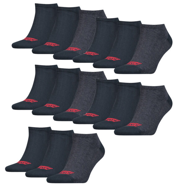 15 Paar Levis 168SF Low Cut Batwing Logo Unisex Socken Sneakersocken Strümpfe 90...