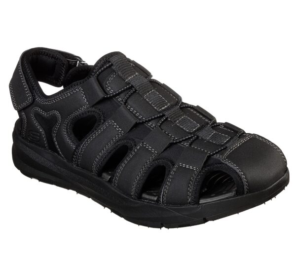 Skechers Men's USA Street Wear RELONE HENTON Sandalen Herren Schwarz