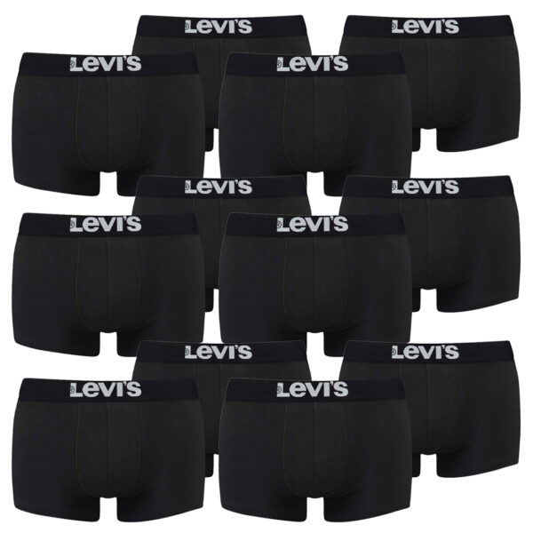 12er Pack Levis Men Solid Basic Trunk Boxershorts Unterhose Pant Unterwäsche