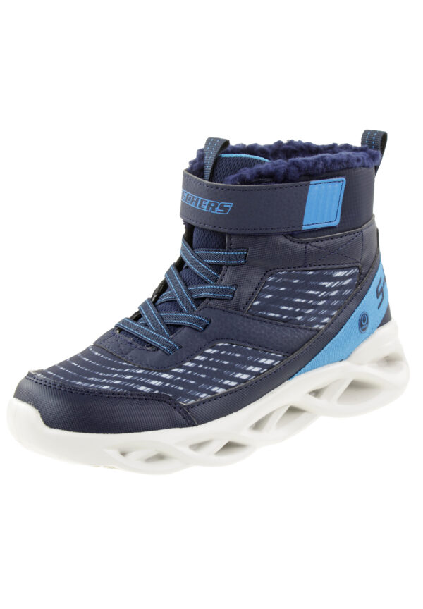 Skechers S Lights Twisted Brights Drovox Jungen Stiefel gefüttert LED 401651L bl...