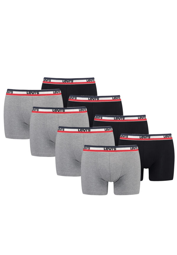 Levi's Sportswear Logo Herren Boxershorts Unterwäsche aus Bio-Baumwolle im 8er P...