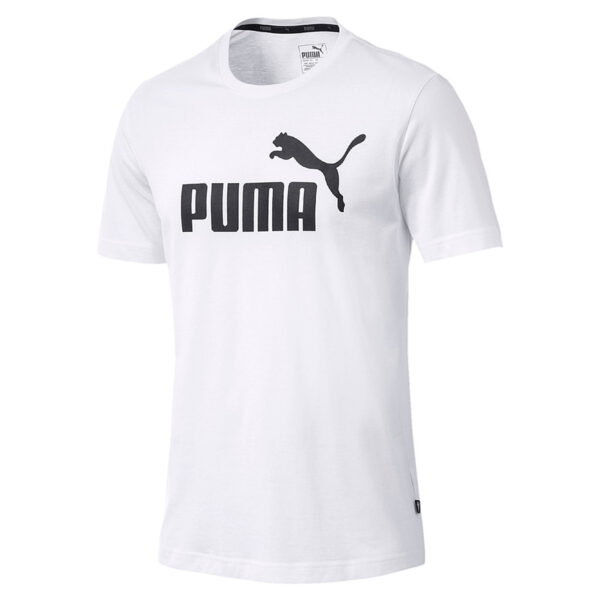 PUMA Herren ESS Essential Logo Tee T-Shirt Übergröße weiss bis 6XL