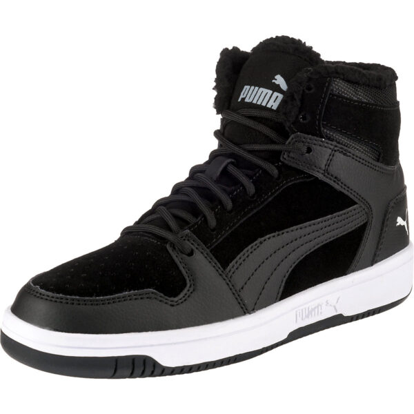 Puma Rebound Layup Fur SD Jr Unisex Sneaker gefüttert Schwarz 370497 01