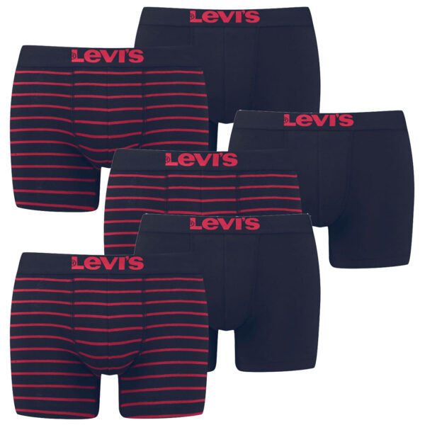 6er Pack Levis Men Vintage Stripe YD B Boxer Brief Boxershorts Unterhose Pant Un...