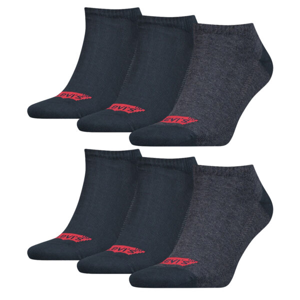 6 Paar Levis 168SF Low Cut Batwing Logo Unisex Socken Sneakersocken Strümpfe 903...