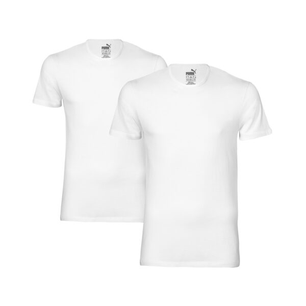 2 er Pack Puma Basic Crew T-Shirt Men Herren Unterhemd Rundhals