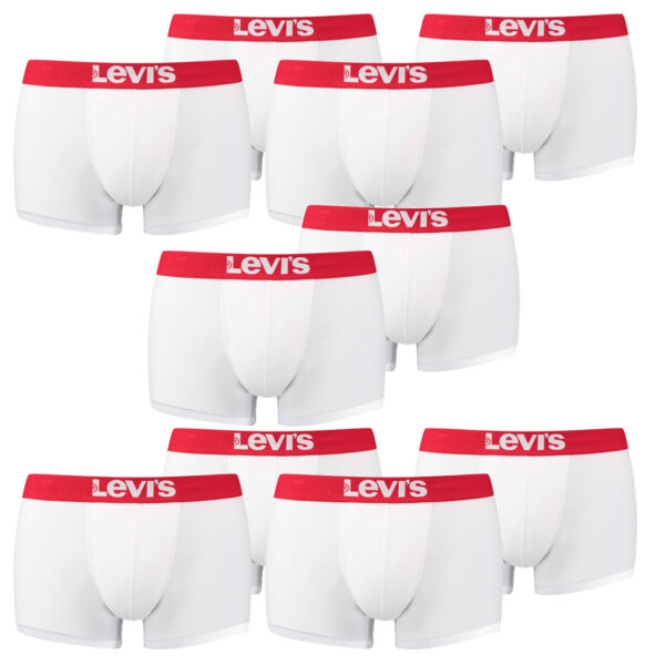 10er Pack Levis Men Solid Basic Trunk Boxershorts Unterhose Pant Unterwäsche