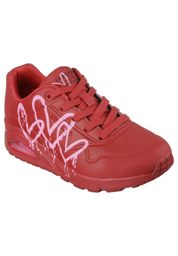 Skechers Street UNO DIPPING IN LOVE Sneakers Damen Mädchen JGoldcrown rot 177980