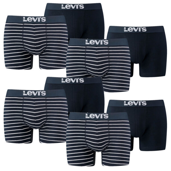 8er Pack Levis Men Vintage Stripe YD B Boxer Brief Boxershorts Unterhose Pant Un...