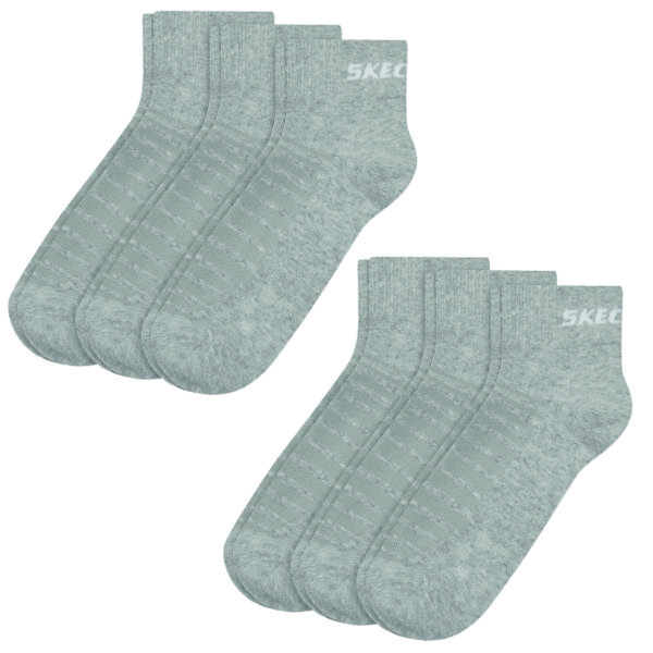 6 Paar Skechers Unisex Quarter Socken SK42017