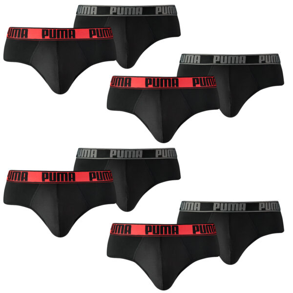 8 er Pack Puma Herren Active Brief Unterwäsche Sport Slip