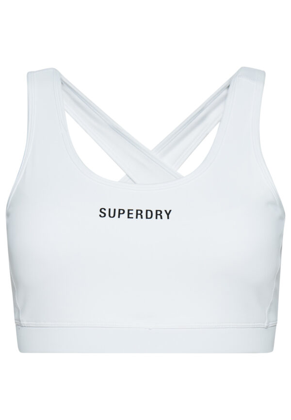 Superdry CORE MID IMPACT BRA Damen Sport BH Sport Unterwäsche WS311411A weiss