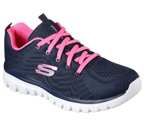 Skechers Sport Womens GRACEFUL GET CONNECTED WIDE FIT Sneakers Frauen 12615 Blau