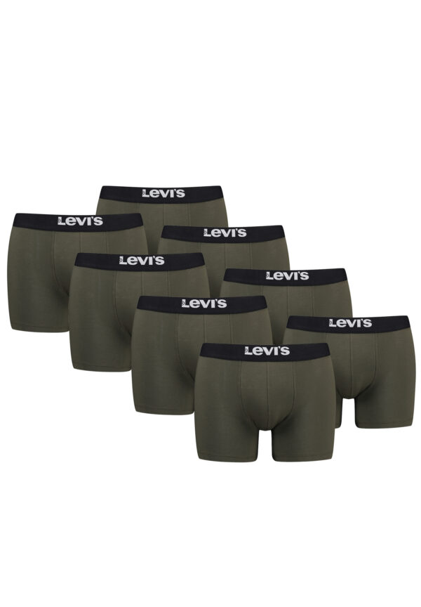 Levi's Solid Herren Boxershorts Unterwäsche aus Bio-Baumwolle im 8er Pack