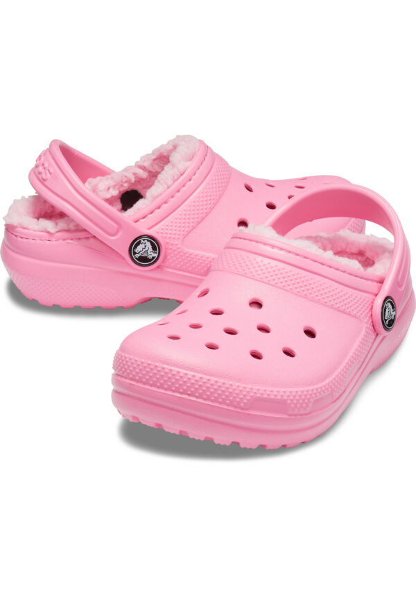 Crocs Classic Lined Clog K Kinder Gefüttert Hausschuh Pantoffel 203506 pink