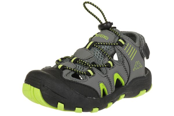 Kappa Unisex-Kinder Kids Riemchensandalen 260585K/1633 gry/lime