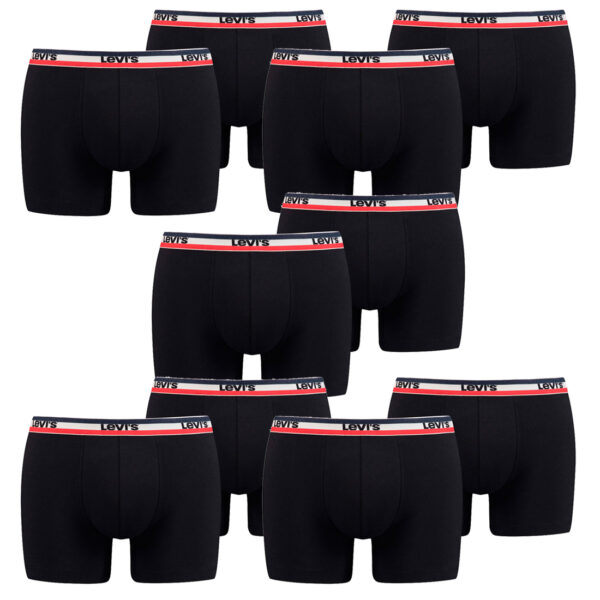 10er Pack Herren Levis SPRTSWR LOGO BOXER BRIEF Boxershorts Unterwäsche Pants