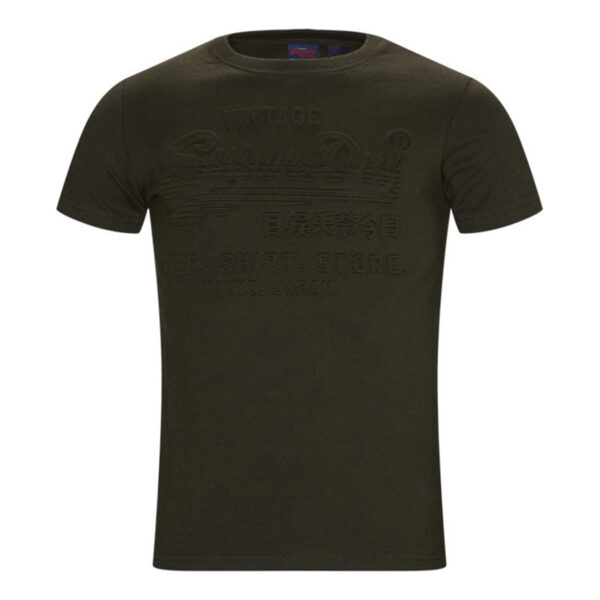 Superdry Herren Shirt Shop Embossed Tee T-Shirt Short Sleeve M10000033B Dunkelgr...